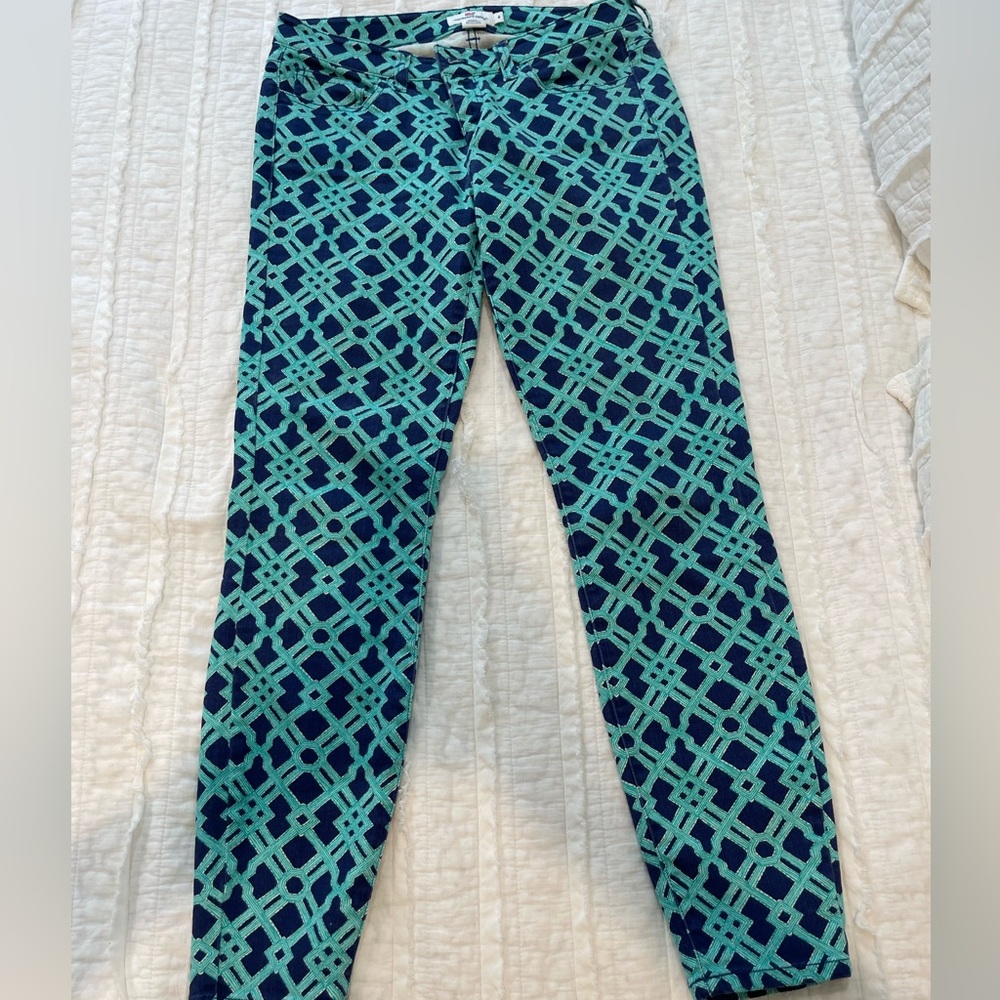 Vineyard Vines VV Lattice Print Skinny Pants  Jeans size 4